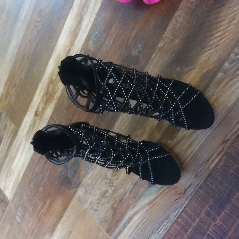6" crisscross chrome platform rhinestone  bootie